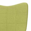 vidaXL Chaise de relaxation avec tabouret Vert Tissu