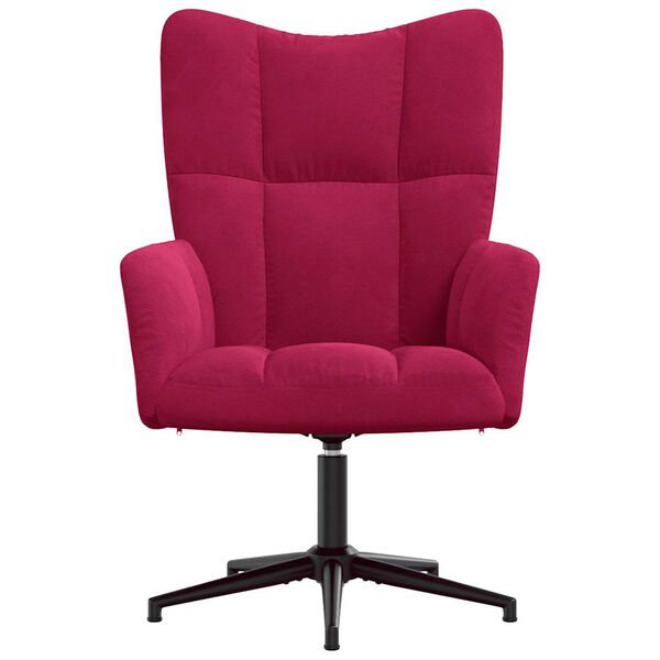 vidaXL Chaise de relaxation Rouge bordeaux Velours