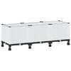 vidaXL Jardini&egrave;re avec Roues Blanc 120 x 40 x 48 cm PP