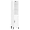 vidaXL Buffet haut Blanc brillant 34,5x34x180 cm Bois d'ing&eacute;nierie