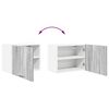 vidaXL Armoire suspendue 2 pcs Gris Sonoma et Blanc 50 x 31 x 40 cm