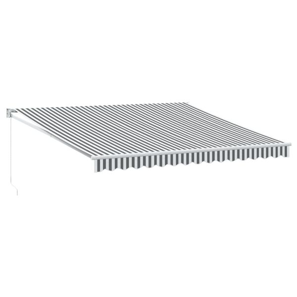 vidaXL Auvent r&eacute;tractable anthracite et blanc 4x3 m tissu et aluminium