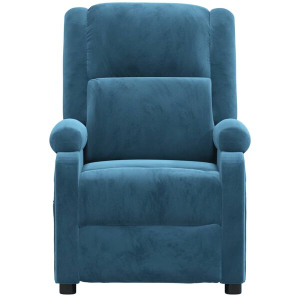 vidaXL Fauteuil &eacute;lectrique de massage Bleu Velours