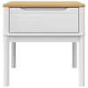 vidaXL Table de chevet FLORO blanc 55x55x54 cm bois de pin massif