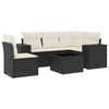 vidaXL Salon de jardin 6 pcs avec coussins noir r&eacute;sine tress&eacute;e