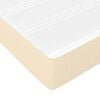 vidaXL Sommier à lattes de lit avec matelas Crème 100x200 cm Tissu