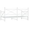vidaXL Lit de jour avec lit gigogne sans matelas blanc 107x203cm acier