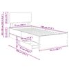 vidaXL Cadre de lit Ch&ecirc;ne Sonoma 75 x 190 cm Bois d&rsquo;ing&eacute;nierie