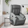 vidaXL Fauteuil inclinable de massage &eacute;lectrique gris similicuir