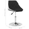 vidaXL Chaises &agrave; manger pivotantes lot de 2 noir et blanc similicuir