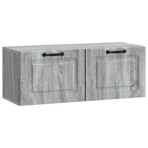 vidaXL Meuble TV mural 78,5 x 31 x 30 cm Sonoma gris Bois d'ing&eacute;nierie