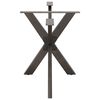 vidaXL Pied de table &agrave; manger en forme d'araign&eacute;e, noir, 120 x 68 x (72-73) cm, acier