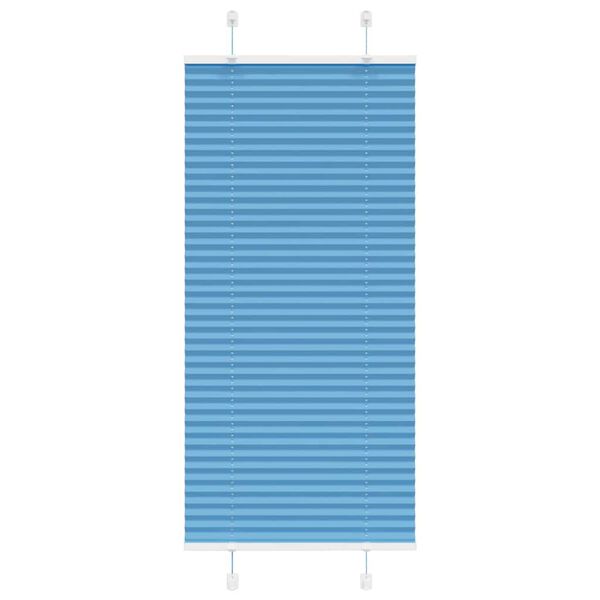 vidaXL Store pliss&eacute; bleu 55x150 cm largeur du tissu 54,4 cm polyester