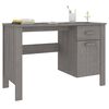 vidaXL Bureau HAMAR Gris clair 113x50x75 cm Bois massif de pin