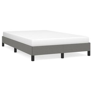 vidaXL Cadre de lit sans matelas gris foncé 120x190 cm tissu