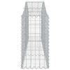 vidaXL Paniers à gabions arqués 3 pcs 200x30x60/80 cm Fer galvanisé