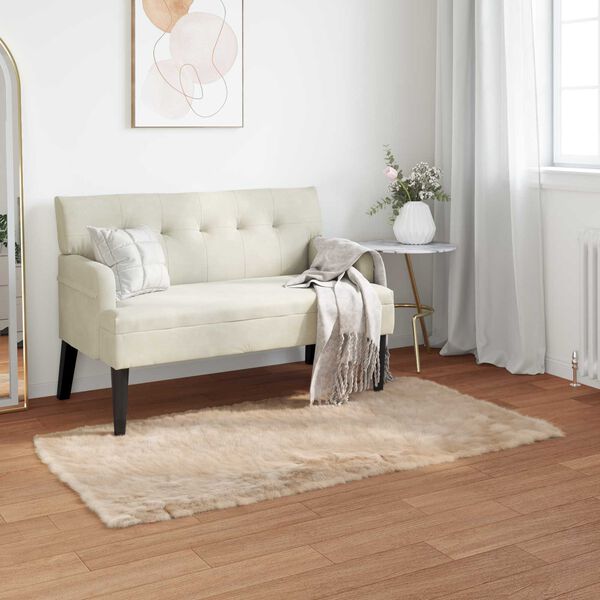 vidaXL Tapis en fausse Tafalla Beige 80 x 150 cm Polyester