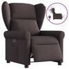 vidaXL Fauteuil inclinable &eacute;lectrique Marron fonc&eacute; Tissu