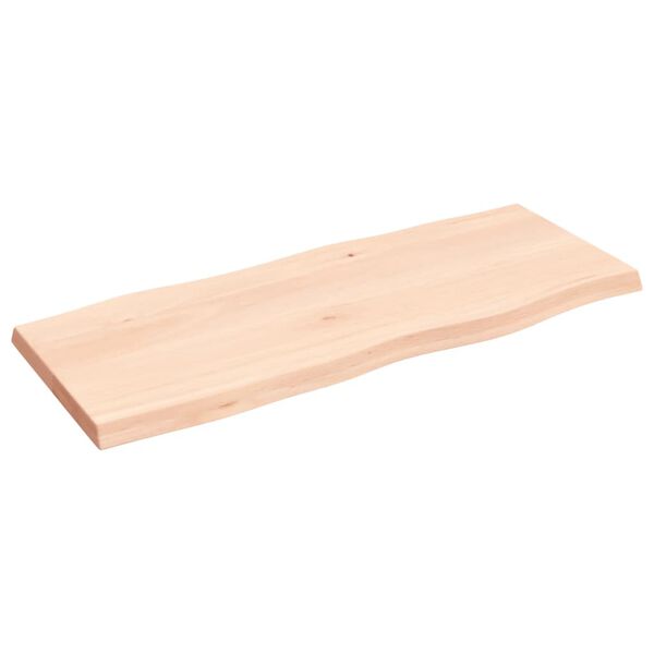 vidaXL Dessus de table bois massif non traité bordure assortie