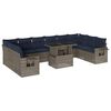 vidaXL Ensemble de canap&eacute; de jardin 11 pcs avec coussins gris