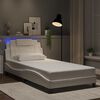vidaXL Cadre de lit Viana avec LED sans matelas blanc 100x200 cm