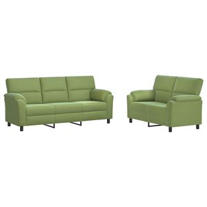 vidaXL Ensemble de Canap&eacute;s 2 pcs Vert clair Velours