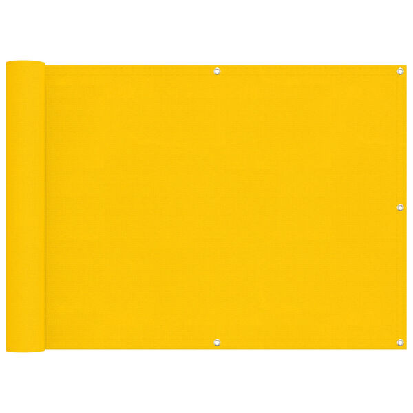 vidaXL &Eacute;cran de balcon Jaune 75 x 200 cm Oxford alu enduit de PU