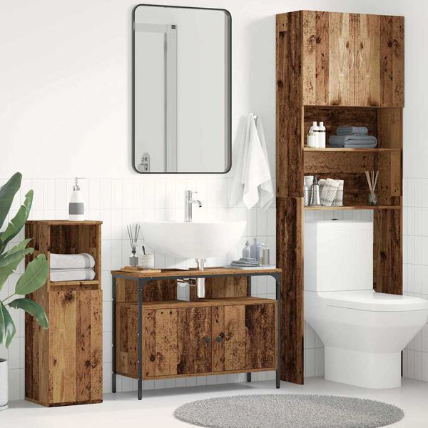 vidaXL Meuble de Lavabo de Salle de Bain Bois ancien 80 x 30 x 60 cm