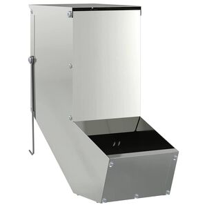 vidaXL Distributeur pour lapins Argent 12,5 x 26 x 28,5 cm