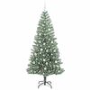 vidaXL Arbre de Noël artificiel floconné de neige avec lumière LED