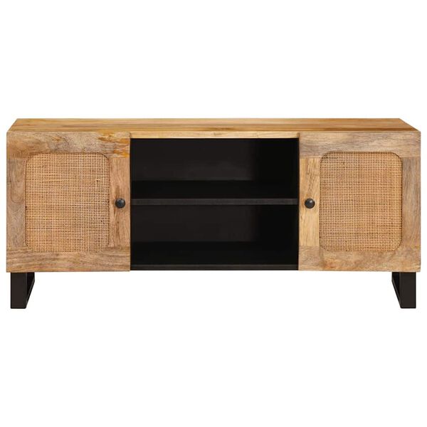 vidaXL Meuble TV Marron 105 x 33 x 46 cm Bois de mangue massif