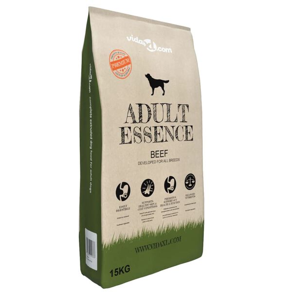 vidaXL Nourriture sèche pour chiens Adult Essence Beef 2 pcs 30 kg