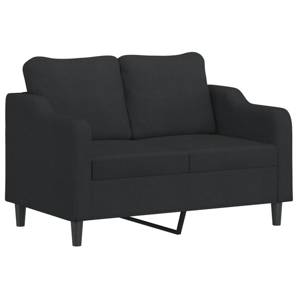 vidaXL Canap&eacute; &agrave; 2 places Noir 120 cm Tissu