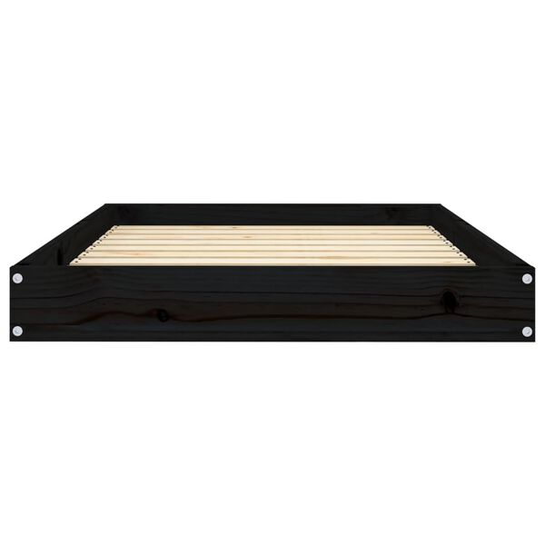 vidaXL Lit pour chien Noir 91,5x64x9 cm Bois de pin solide