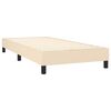 vidaXL Sommier &agrave; lattes de lit avec matelas Cr&egrave;me 90x200 cm Tissu