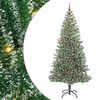 vidaXL Arbre de No&euml;l artificiel floconn&eacute; de neige avec lumi&egrave;re LED