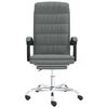 vidaXL Fauteuil inclinable de bureau Gris fonc&eacute; Tissu