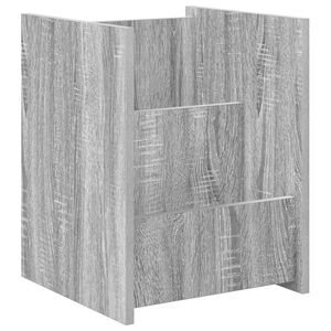 vidaXL &Eacute;tag&egrave;re &agrave; magazines avec &eacute;tag&egrave;re Gris Sonoma 35 x 35 x 45 cm