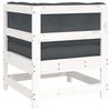 vidaXL Canapé d'angle avec coussins blanc bois de pin solide