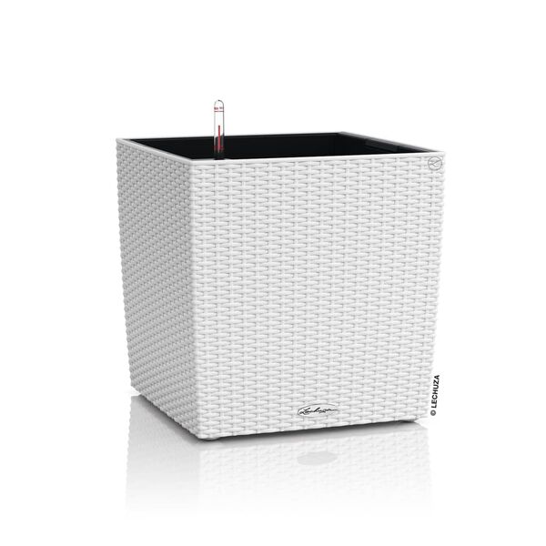 LECHUZA Jardini&egrave;re CUBE Cottage 40 ALL-IN-ONE Blanc
