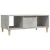vidaXL Table basse Gris b&eacute;ton 90x50x36,5 cm Bois d'ing&eacute;nierie