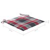 vidaXL Chaises de jardin et coussins &agrave; carreaux rouge lot de 6 Teck
