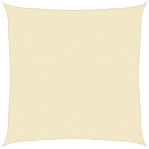 vidaXL Voile d'ombrage 160 g/m&sup2; Cr&egrave;me 5x5 m PEHD