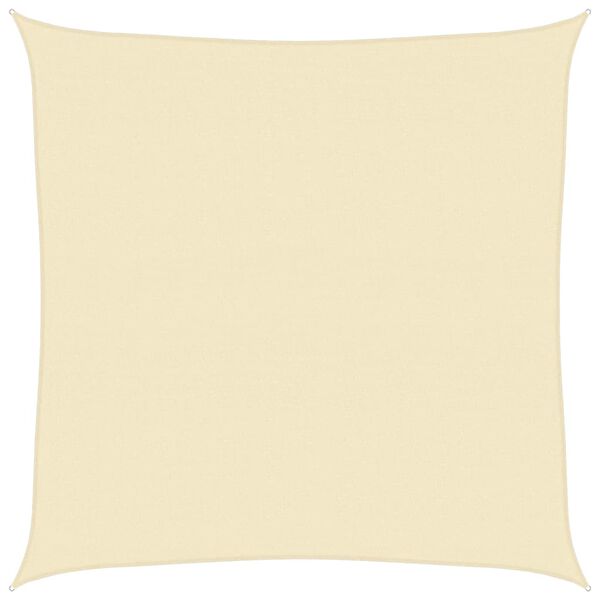 vidaXL Voile d'ombrage 160 g/m² Crème 5x5 m PEHD