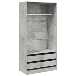 vidaXL Garde-robe Gris b&eacute;ton 100x50x200 cm Bois d'ing&eacute;nierie