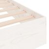 vidaXL Cadre de lit sans matelas blanc bois massif 75x190 cm