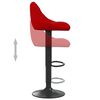 vidaXL Tabourets de bar lot de 2 rouge bordeaux velours