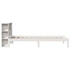vidaXL Lit bibliothèque sans matelas blanc 90x190cm bois de pin massif