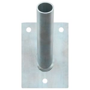 vidaXL Support de m&acirc;t de drapeau Argent 10.5 x 7.5 cm Acier