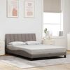 vidaXL Cadre de lit sans matelas Hanko taupe 140x200 cm tissu